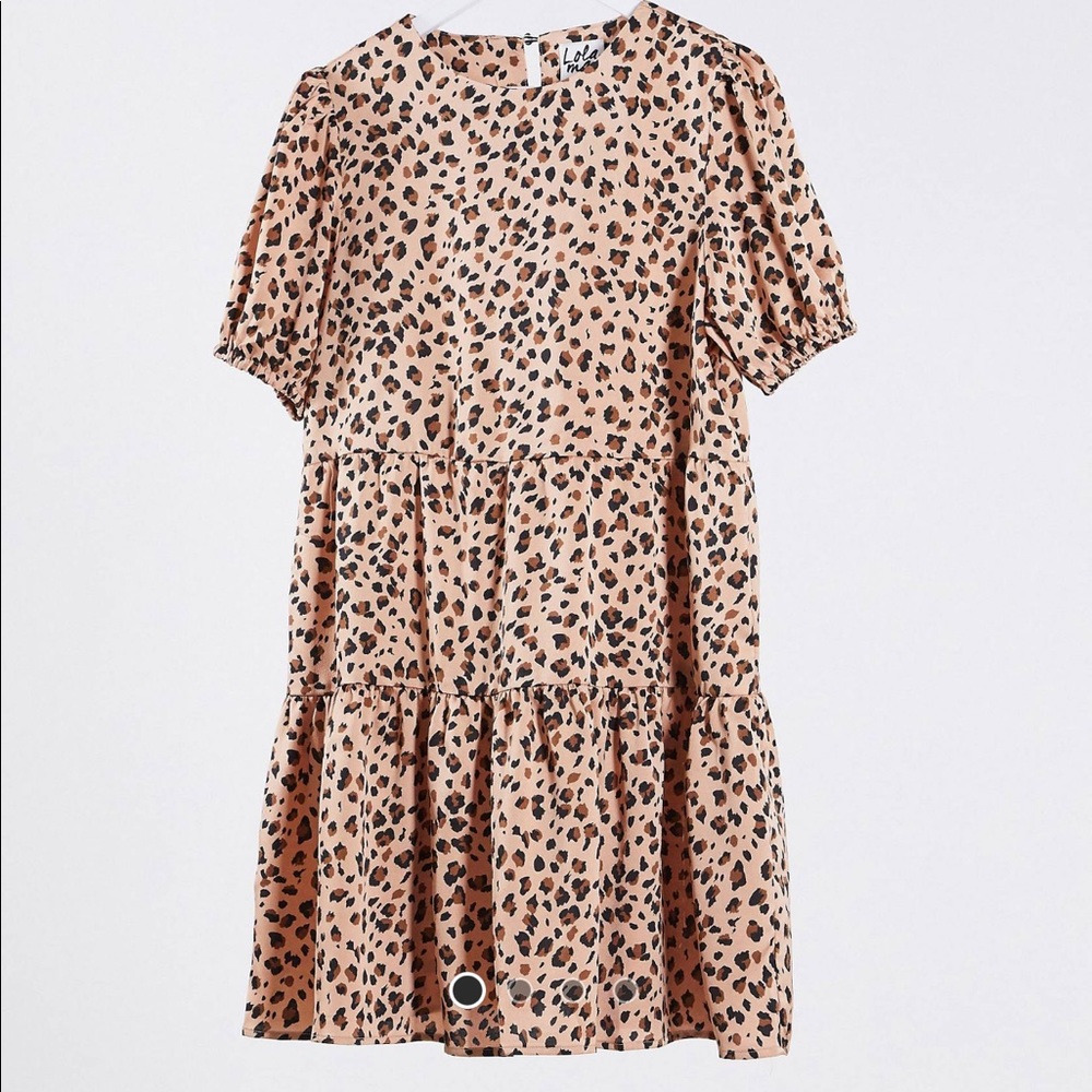 Asos Lola May Leopard Smock Dress